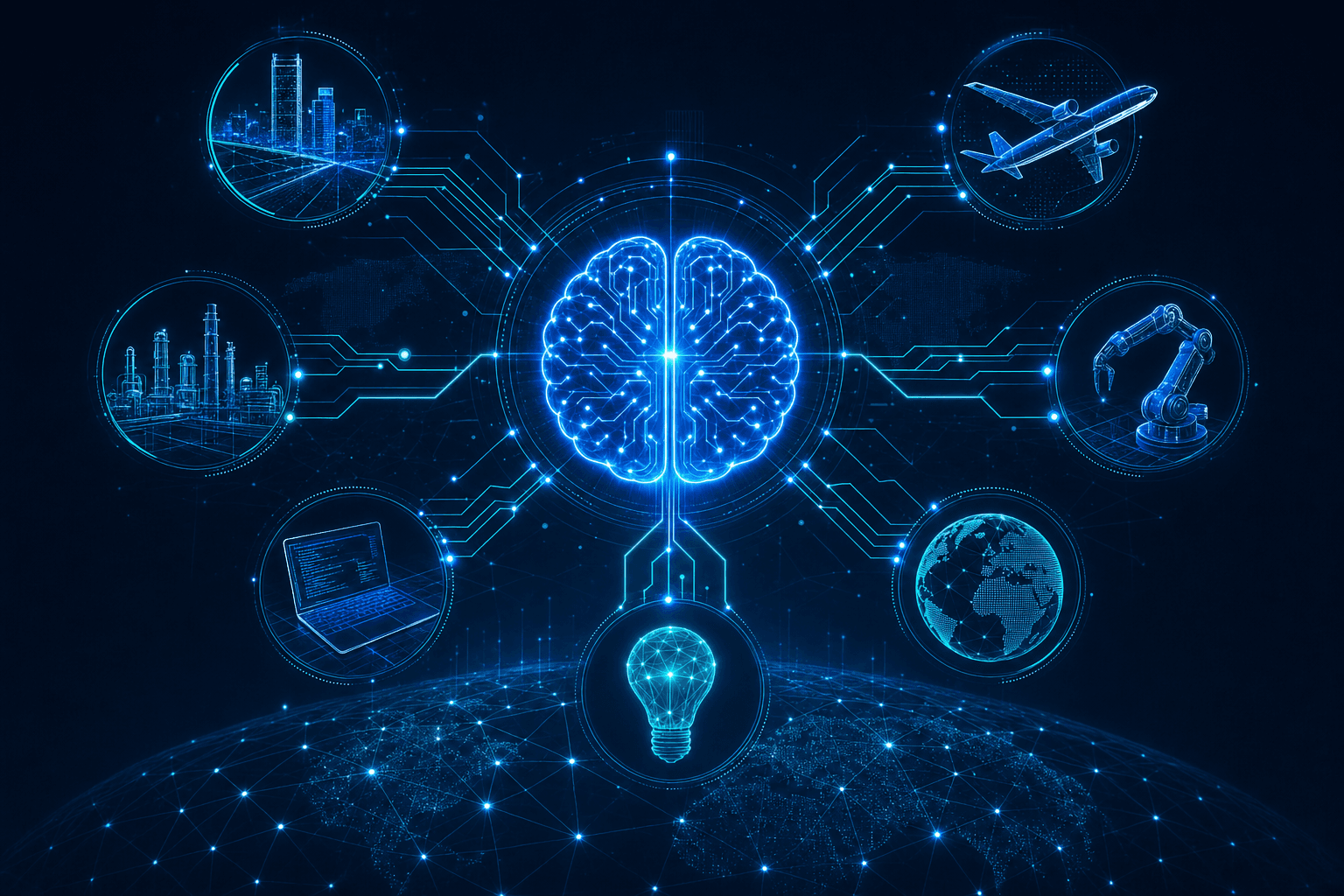 Experiencia combinada de Nervaz: IA, industria, aeronáutica, manufactura, software y negocios internacionales